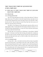 THỰC TRẠNG PHÁT TRIỂN DU LỊCH SINH THÁI