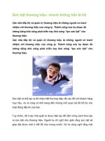 Sức bật thương hiệu: nhanh không hẳn là tốt