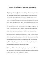 Nguyên tắc điều hành một công ty thành đạt