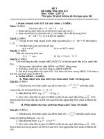 2 đề kiểm tra Học Kỳ I môn Toán lớp 12 tham khảo và đáp án số 7-8