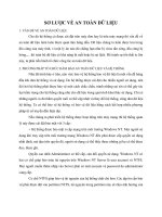 SƠ LƯỢC VỀ AN TOÀN DỮ LIỆU