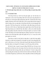 CHẤT LƯỢNG  TÍN DỤNG CỦA NGÂN HÀNG CHÍNH SÁCH XÃ HỘI NHỮNG VẤN ĐỀ CÓ TÍNH CHẤT LÝ LUẬN