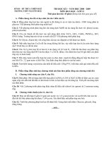 Đề thi và đáp án HK I Hóa NG Huệ