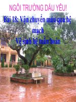 Tiet 18 - Van chuyen mau qua he mach Ve sinh he tuan hoan