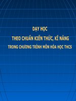 Dạy học theo chuẩn KTKN Hóa