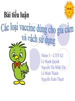 Vaccine cho gia cầm