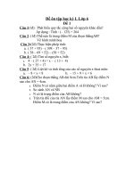 đề ôn tập toán 6. Hay