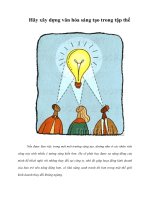 Hãy xây dựng văn hóa sáng tạo trong tập thể