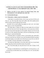 CƠ SỞ LÝ LUẬN CỦA KẾ TOÁN THÀNH PHẨM TIÊU THỤ THÀNH PHẨM  VÀ XÁC ĐỊNH KẾT QUẢ TIÊU THỤ