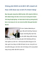 Không phải 80/20 mà là 80/2