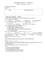 Đề kiểm tra 1 tiết chương I HH7
