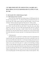 CÁC BIỆN PHÁP CHỦ YẾU NHẰM NÂNG CAO HIỆU QUẢ HOẠT ĐỘNG SẢN XUẤT KINH DOANH CỦA CÔNG TY APL HÀ NỘI