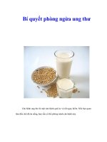 Bí quyết phòng ngừa ung thư