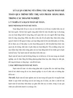 LÝ LUẬN CHUNG VỀ CÔNG TÁC HẠCH TOÁN KẾ TOÁN QUÁ TRÌNH TIÊU THỤ SẢN PHẨM  HÀNG HOÁ TRONG CÁC DOANH NGHIỆP