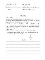 Kiểm tra 1 tiết vật lí 6