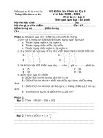 Đề thi Toán 4 cuối năm