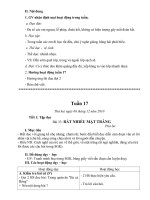 giáo án lớp 4- tuần 17(KTKN+BVMT)