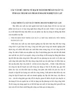 CÁC VẤN ĐỀ  CHUNG VỀ HẠCH TOÁNCHI PHÍ SẢN XUẤT VÀ TÍNH GIÁ THÀNH SẢN PHẨM Ở DOANH NGHIỆP XÂY LẮP