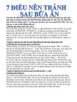 7 DIEU CAM SAU BUA AN