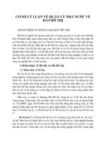 CƠ SỞ LÝ LUẬN VỀ QUẢN LÝ NHÀ NƯỚC VỀ ĐẤT ĐÔ THỊ