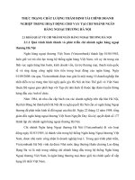 THỰC TRẠNG CHẤT LƯỢNG THẨM ĐỊNH TÀI CHÍNH DOANH NGHIỆP TRONG HOẠT ĐỘNG CHO VAY TẠI CHI NHÁNH NGÂN HÀNG NGOẠI THƯƠNG HÀ NỘI