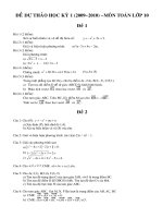 Cac de on thi HK I ba khoi  cua Mon Toan