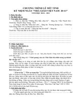 Nội dung chi tiết chương trình lễ mit tinh 20-11