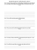 Kiểm tra học kì sinh 11NC- tự luận câu hỏi nhỏ