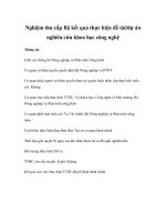 Nghiệm thu cấp Bộ kết quả thực hiện đề tài/dự án nghiên cứu khoa học công nghệ