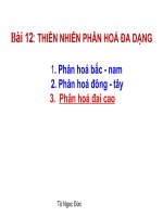 thiên nhiên phân hóa đa dang