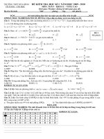 Đề thi HK1 lớp 11NC