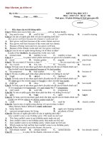 Đề ôn HK I Anh 10 số 5