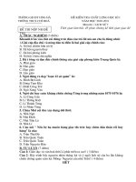 De thi ky I- Su 7- Dâp an