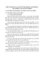 MỘT SỐ NỘI DUNG LÝ LUẬN VỀ THỊ TRƯỜNG VÀ MỞ RỘNG THỊ  TRƯỜNG CỦA DOANH NGHIỆP