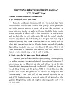 THỰC TRẠNG TIẾN TRÌNH ĐÀM PHÁN GIA NHẬP WTO CỦA VIỆT NAM