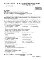 Đề Thi Tiếng Pháp139 khối D năm 2007