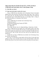 Thực trạng công tác tổ chức kế toán NVL ,CCDC tại công ty TNHH nhà nước một thành viên Cơ Khí Quang Trung