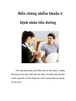 Biến chứng nhiễm khuẩn ở bệnh nhân tiểu đường