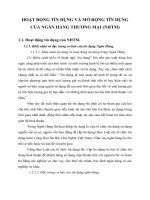 HOẠT ĐỘNG TÍN DỤNG VÀ MỞ RỘNG TÍN DỤNG CỦA NGÂN HÀNG THƯƠNG MẠI