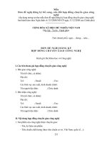 Đơn đề nghị đăng ký bổ sung, sửa đổi hợp đồng chuyển giao công nghệ