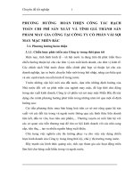 PHƯƠNG HƯỚNG HOÀN THIỆN CÔNG TÁC HẠCH TOÁN CHI PHÍ SẢN XUẤT VÀ TÍNH GIÁ THÀNH SẢN PHẨM MAY GIA CÔNG TẠI CÔNG TY CỔ PHẦN VẢI SỢI MAY MẶC MIỀN BẮC