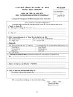 Đơn xin cấp lại, cập đôi giấy chứng nhận sử dụng đất