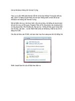 Cài lại Windows không cần format ổ cứng