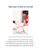 Thận trọng với thuốc ho, cảm lạnh