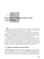 Operators, Assignments, and Expressions