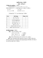 Đề kiểm tra 1 tiết học ki I