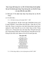 Thực trạng chất lượng cho vay đối với khách hàng doanh nghiệp lớn tại Chi nhánh ngân hàng Công thương khu vực Hai Bà Trưng