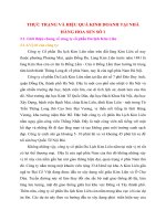 THỰC TRẠNG VÀ HIỆU QUẢ KINH DOANH TẠI NHÀ HÀNG HOA SEN SỐ 1