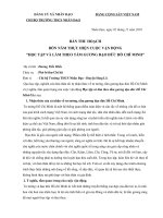 Bài thu hoạch TK 4 năm thực hiện cuộc vận động học tập và làm theo tấm gương đậo đứca Hồ Chí Minh năm 2010