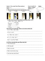 đề T.Anh lớp3 cuối HK1